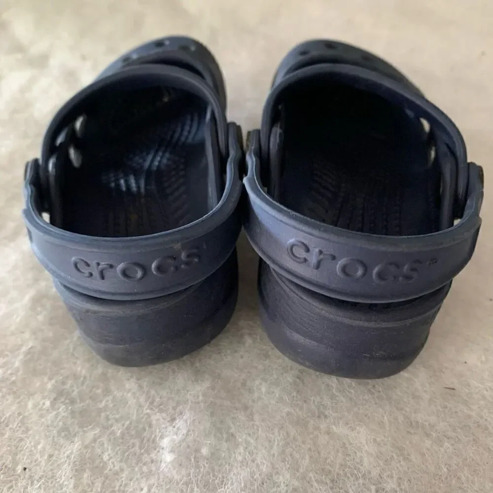 Crocs Size Infant 6-7 Blue Mary Jane Slingback Blue Casual Sandals Clogs
